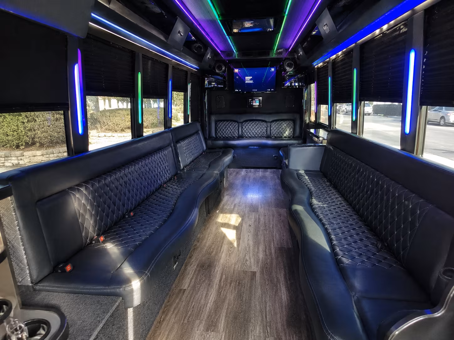 jurupa valley 15 passenger party bus interior