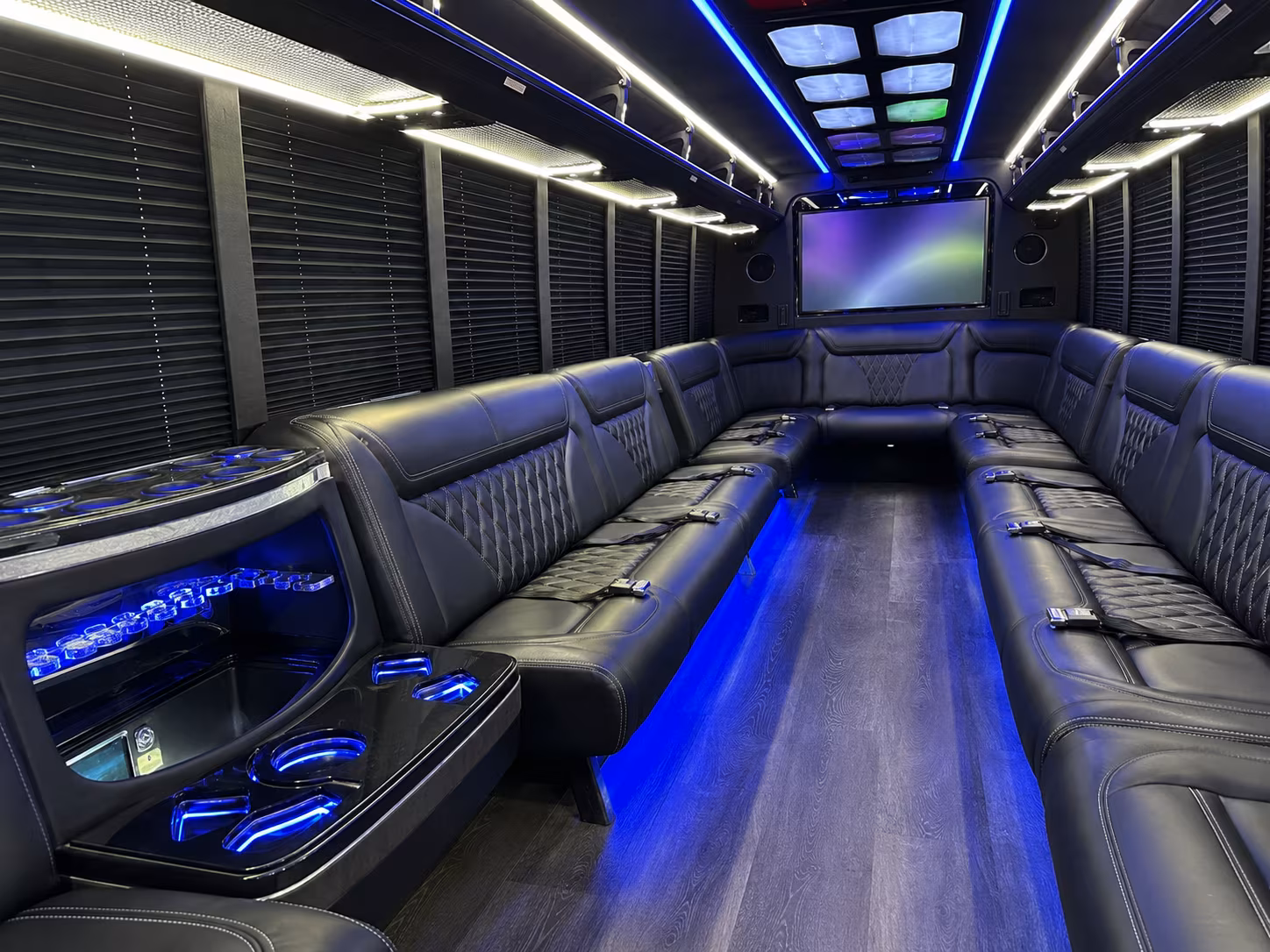 jurupa valley 20 passenger party bus inside