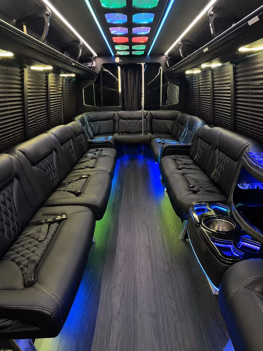 jurupa valley 20 passenger party bus interior