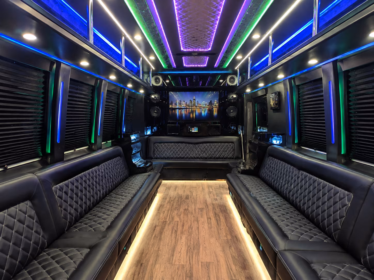 jurupa valley 25 passenger party bus interior
