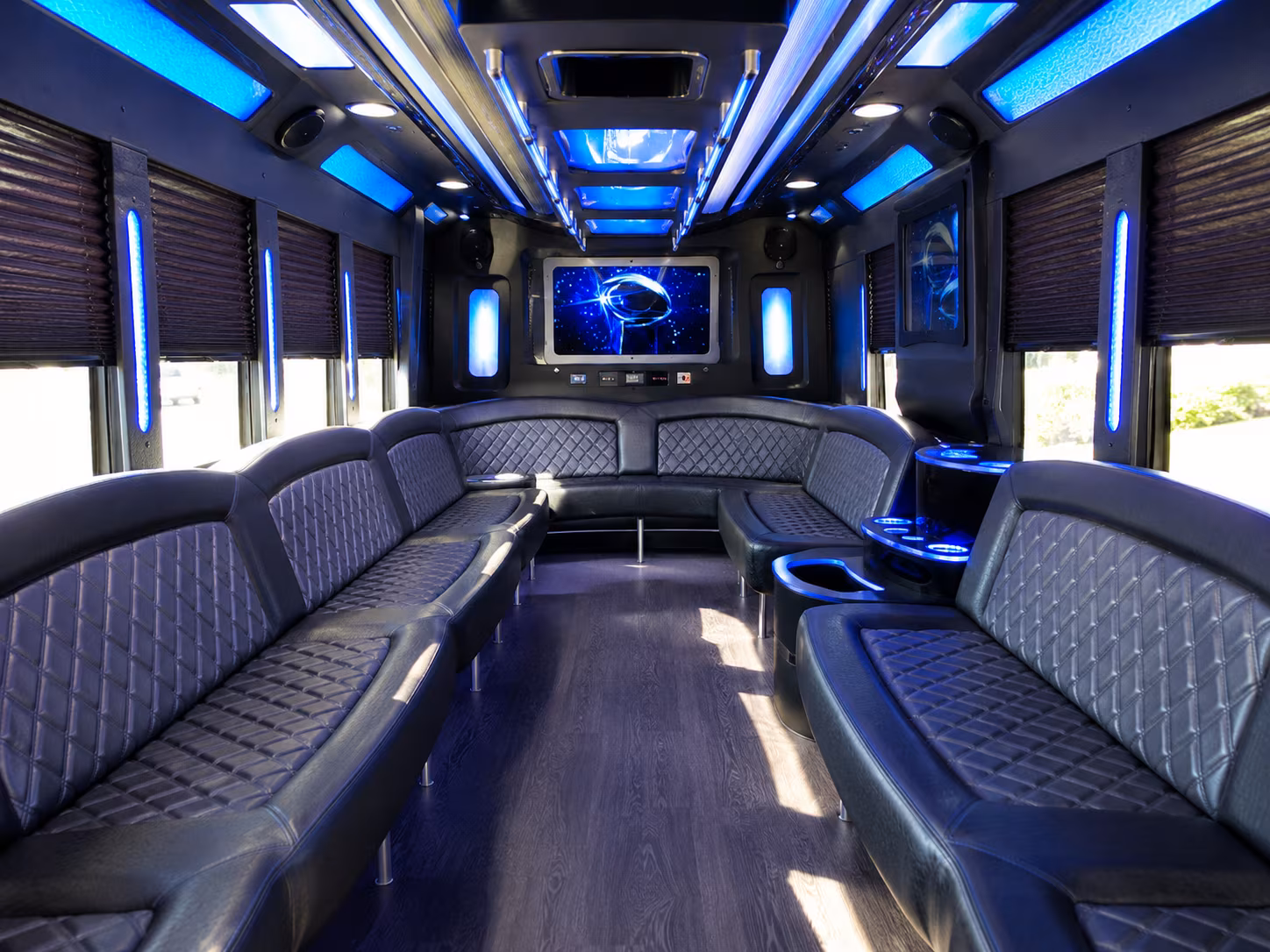 jurupa valley 28 passenger party bus inside