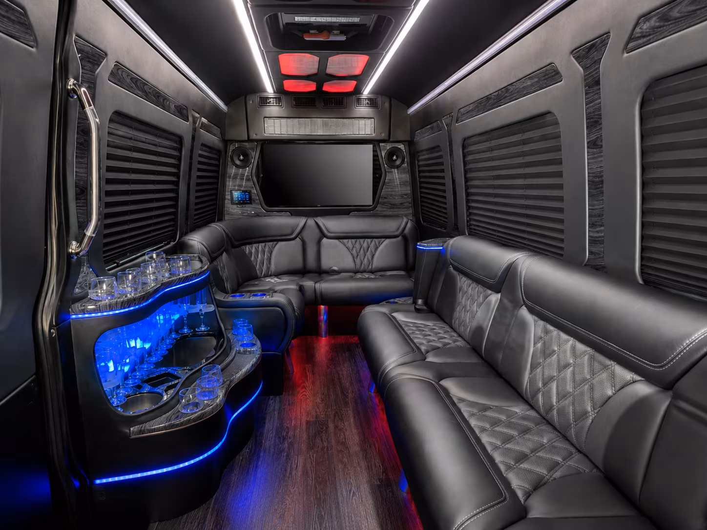 jurupa valley 28 passenger party bus interior