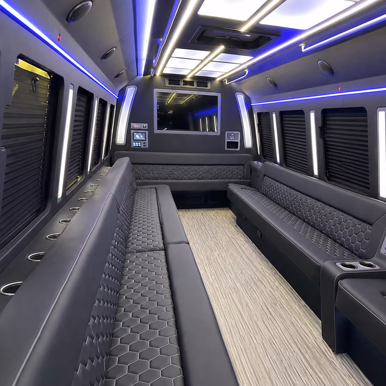 jurupa valley 40 passenger party bus inside