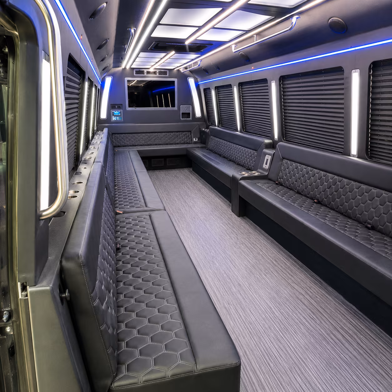 jurupa valley 40 passenger party bus interior