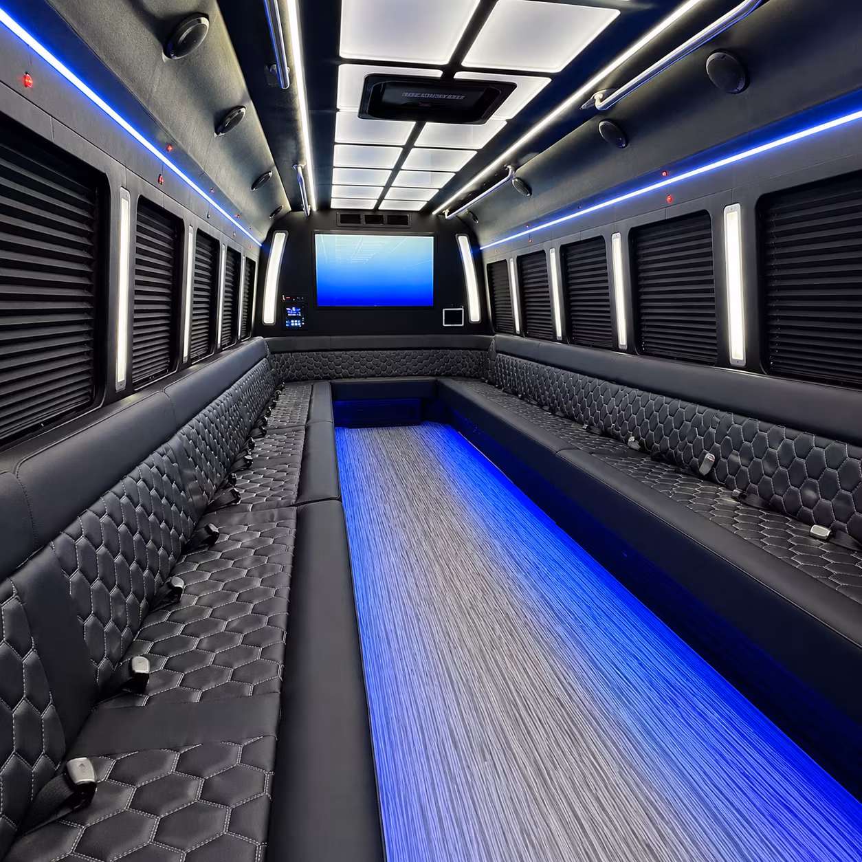jurupa valley 50 passenger party bus inside